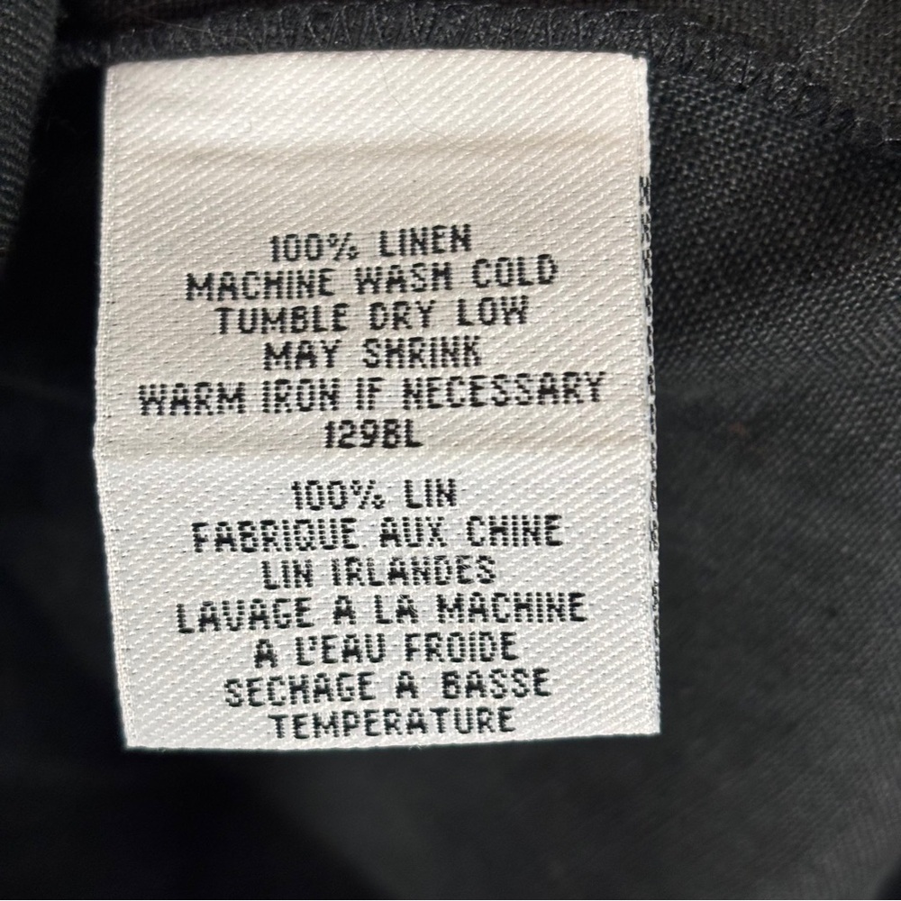 Eileen Fisher 100% Linen Black Button-up Tunic Sz XS - Picture 5 of 9